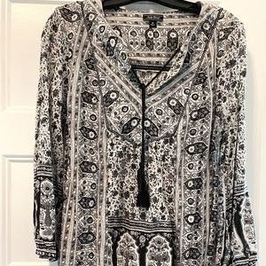 Lucky Brand Black and White Blouse